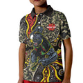 Personalized Penrith Panthers ANZAC Kid Polo Shirt Aboriginal Indigenous Poppy Panther Warrior