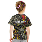 Personalized Penrith Panthers ANZAC Kid T Shirt Aboriginal Indigenous Poppy Panther Warrior
