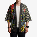 Personalized Penrith Panthers ANZAC Kimono Aboriginal Indigenous Poppy Panther Warrior