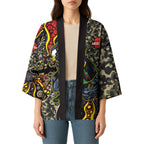 Personalized Penrith Panthers ANZAC Kimono Aboriginal Indigenous Poppy Panther Warrior