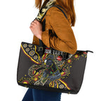 Personalized Penrith Panthers ANZAC Leather Tote Bag Aboriginal Indigenous Poppy Panther Warrior