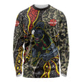 Personalized Penrith Panthers ANZAC Long Sleeve Shirt Aboriginal Indigenous Poppy Panther Warrior