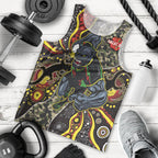 Personalized Penrith Panthers ANZAC Men Tank Top Aboriginal Indigenous Poppy Panther Warrior