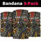 Personalized Penrith Panthers ANZAC Neck Gaiter Aboriginal Indigenous Poppy Panther Warrior