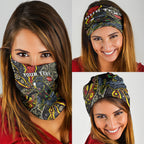 Personalized Penrith Panthers ANZAC Neck Gaiter Aboriginal Indigenous Poppy Panther Warrior