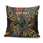 Personalized Penrith Panthers ANZAC Pillow Cover Aboriginal Indigenous Poppy Panther Warrior