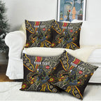 Personalized Penrith Panthers ANZAC Pillow Cover Aboriginal Indigenous Poppy Panther Warrior