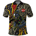 Personalized Penrith Panthers ANZAC Polo Shirt Aboriginal Indigenous Poppy Panther Warrior