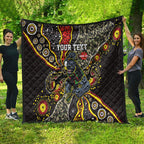 Personalized Penrith Panthers ANZAC Quilt Aboriginal Indigenous Poppy Panther Warrior