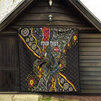 Personalized Penrith Panthers ANZAC Quilt Aboriginal Indigenous Poppy Panther Warrior