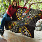 Personalized Penrith Panthers ANZAC Quilt Aboriginal Indigenous Poppy Panther Warrior