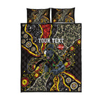 Personalized Penrith Panthers ANZAC Quilt Bed Set Aboriginal Indigenous Poppy Panther Warrior