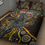 Personalized Penrith Panthers ANZAC Quilt Bed Set Aboriginal Indigenous Poppy Panther Warrior