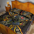 Personalized Penrith Panthers ANZAC Quilt Bed Set Aboriginal Indigenous Poppy Panther Warrior