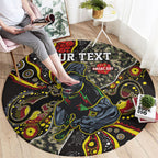 Personalized Penrith Panthers ANZAC Round Carpet Aboriginal Indigenous Poppy Panther Warrior