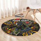 Personalized Penrith Panthers ANZAC Round Carpet Aboriginal Indigenous Poppy Panther Warrior