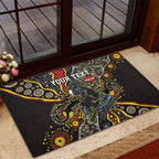 Personalized Penrith Panthers ANZAC Rubber Doormat Aboriginal Indigenous Poppy Panther Warrior