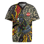 Personalized Penrith Panthers ANZAC Rugby Jersey Aboriginal Indigenous Poppy Panther Warrior