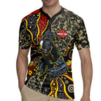 Personalized Penrith Panthers ANZAC Rugby Jersey Aboriginal Indigenous Poppy Panther Warrior