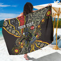Personalized Penrith Panthers ANZAC Sarong Aboriginal Indigenous Poppy Panther Warrior