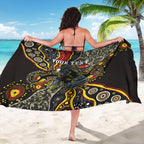 Personalized Penrith Panthers ANZAC Sarong Aboriginal Indigenous Poppy Panther Warrior