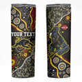 Personalized Penrith Panthers ANZAC Skinny Tumbler Aboriginal Indigenous Poppy Panther Warrior
