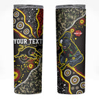 Personalized Penrith Panthers ANZAC Skinny Tumbler Aboriginal Indigenous Poppy Panther Warrior