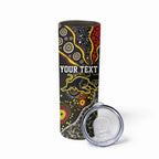 Personalized Penrith Panthers ANZAC Skinny Tumbler Aboriginal Indigenous Poppy Panther Warrior