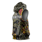 Personalized Penrith Panthers ANZAC Sleeveless Hoodie Aboriginal Indigenous Poppy Panther Warrior