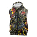 Personalized Penrith Panthers ANZAC Sleeveless Zip Hoodie Aboriginal Indigenous Poppy Panther Warrior