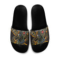 Personalized Penrith Panthers ANZAC Slide Sandals Aboriginal Indigenous Poppy Panther Warrior