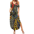 Personalized Penrith Panthers ANZAC Summer Maxi Dress Aboriginal Indigenous Poppy Panther Warrior