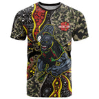 Personalized Penrith Panthers ANZAC T Shirt Aboriginal Indigenous Poppy Panther Warrior