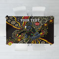 Personalized Penrith Panthers ANZAC Tablecloth Aboriginal Indigenous Poppy Panther Warrior