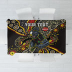Personalized Penrith Panthers ANZAC Tablecloth Aboriginal Indigenous Poppy Panther Warrior