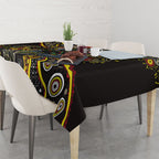 Personalized Penrith Panthers ANZAC Tablecloth Aboriginal Indigenous Poppy Panther Warrior