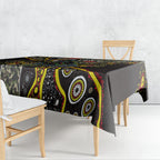 Personalized Penrith Panthers ANZAC Tablecloth Aboriginal Indigenous Poppy Panther Warrior