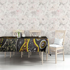 Personalized Penrith Panthers ANZAC Tablecloth Aboriginal Indigenous Poppy Panther Warrior