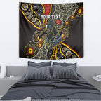 Personalized Penrith Panthers ANZAC Tapestry Aboriginal Indigenous Poppy Panther Warrior