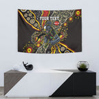 Personalized Penrith Panthers ANZAC Tapestry Aboriginal Indigenous Poppy Panther Warrior