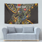 Personalized Penrith Panthers ANZAC Tapestry Aboriginal Indigenous Poppy Panther Warrior