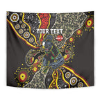 Personalized Penrith Panthers ANZAC Tapestry Aboriginal Indigenous Poppy Panther Warrior