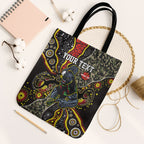Personalized Penrith Panthers ANZAC Tote Bag Aboriginal Indigenous Poppy Panther Warrior