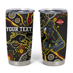 Personalized Penrith Panthers ANZAC Tumbler Cup Aboriginal Indigenous Poppy Panther Warrior