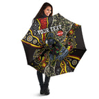 Personalized Penrith Panthers ANZAC Umbrella Aboriginal Indigenous Poppy Panther Warrior