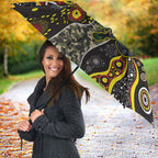 Personalized Penrith Panthers ANZAC Umbrella Aboriginal Indigenous Poppy Panther Warrior