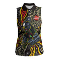Personalized Penrith Panthers ANZAC Women Sleeveless Polo Shirt Aboriginal Indigenous Poppy Panther Warrior