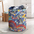 Western Bulldogs ANZAC Day Laundry Basket Aboriginal Dot Art Indigenous Australian Cultural