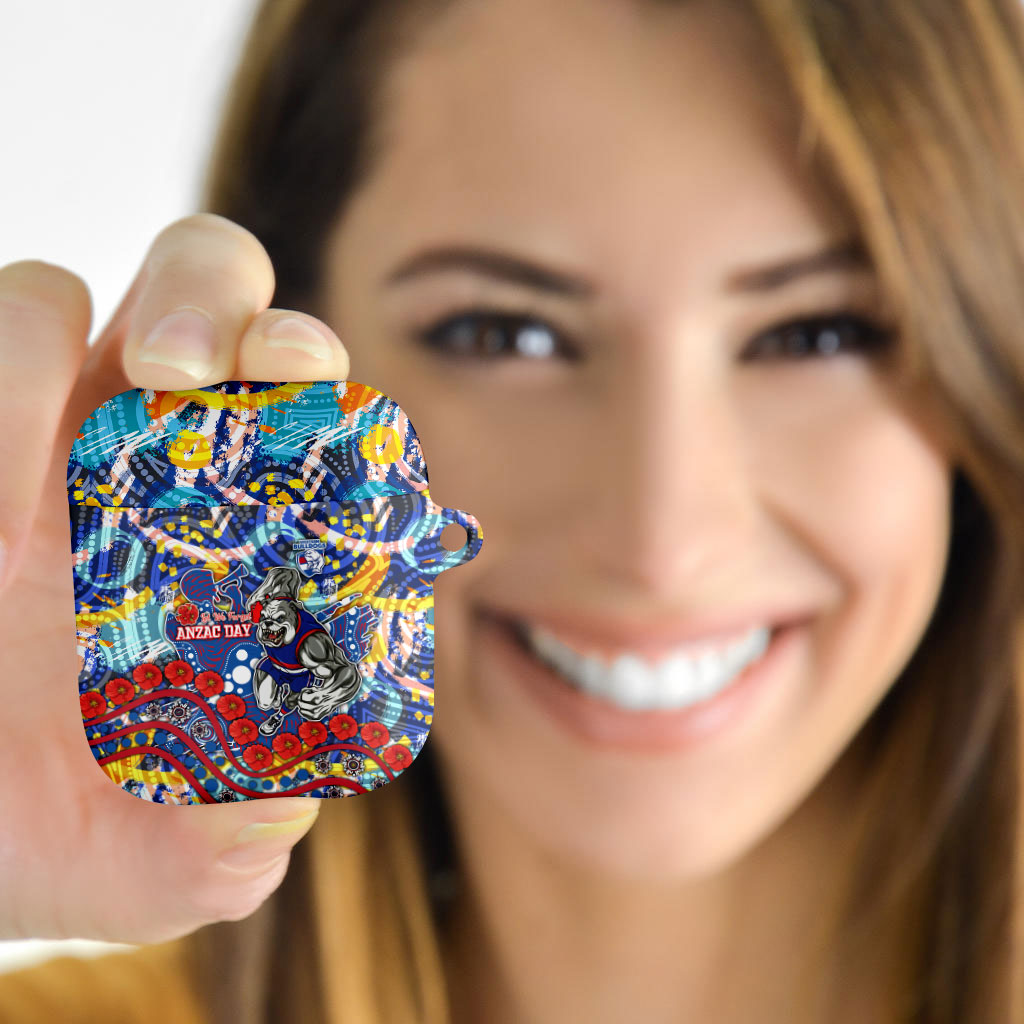 Western Bulldogs ANZAC Day AirPods Case Aboriginal Dot Art Indigenous Australian Cultural