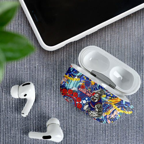 Western Bulldogs ANZAC Day AirPods Case Aboriginal Dot Art Indigenous Australian Cultural